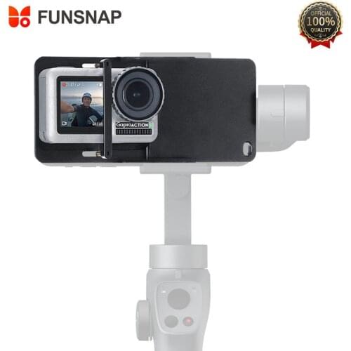 FUNSNAP Camera Cage Stabilizer for GoPro Hero 6/5/4 Motion Camera Holder Adapter Plate Handheld Aluminum Switch Gimbal Accessory