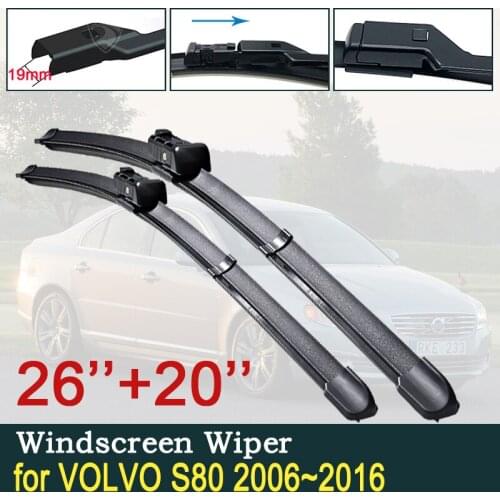 For Volvo S80 2006~2016 Car Wiper Blades Front Windshield Wipers Car Accessories 2007 2008 2009 2010 2011 2012 2013 2014 2015