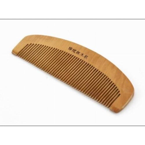 Hair care series 13CM travel anti-static natural wooden comb healthy peach wooden comb massage scalp for detangle hair styling