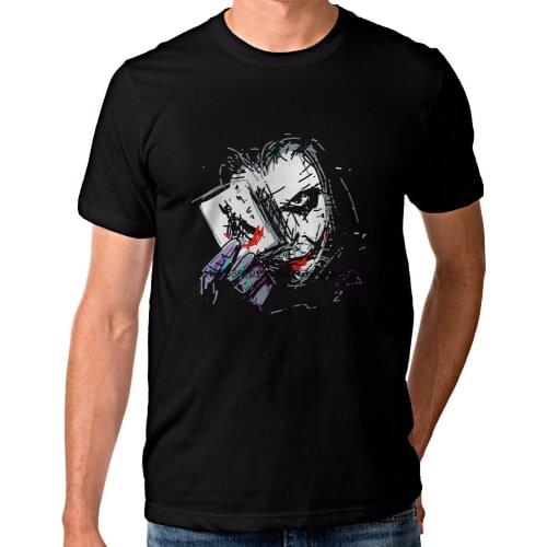 Joker The Dark Knight Art T Shirt Heath Ledger Joker Tee Mens and Womens Sizes