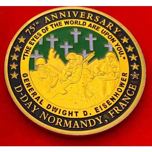 The 75th Anniversary of Normandy Landing Victory Collectible Coin Gift Lucky Challenge Coin
