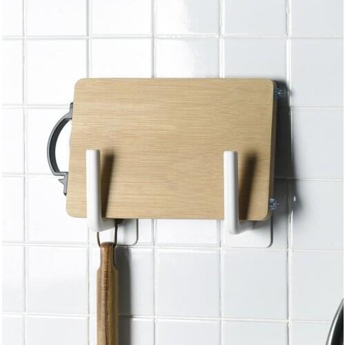 Kitchen Self-adhesive Accessories Under Cabinet Paper Roll Rack Towel Holder Tissue Hanger Storage Rack 1pcs WWO66