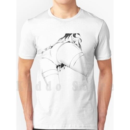 Pantsu Shot-Black T Shirt Print For Men Cotton New Cool Tee Pantsu Hentai Waifu Anime Manga Ecchi Pantsu And Baka