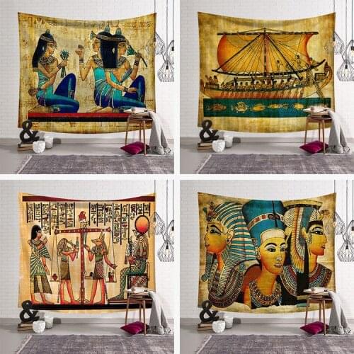 Abstract Art Tapestry Wall Hanging Egypt Style Tapestry Mandala World architecture Wall Hanging Towel Yoga Mat Table Cloth Decor