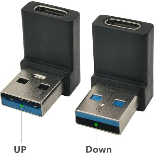 USB Type C Female To USB 3.0 Male Adapter 90 Degree Elbow Type C Converter Adapter For Switch LIte PS4 PC