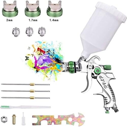 EU US HVLP Spray Gun Mini Painting Gun 600ml 1.4/1.7/2.0mm Nozzle Size Waterborne Paint Use for Car Paint Spray Gun FreeShipping