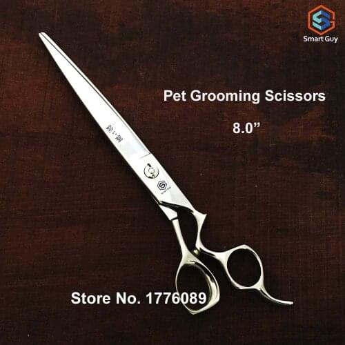 Free shipment 8.0" inch professional Dog Cat Grooming Scissors, Japan vg10 cobalt steel barber scissors for pet, M-80