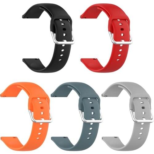 Silicone Soft Sports Smart Watch Strap Smartwatch Replacement Wristband Belt for Samsung Huawei Amazfit Xiaomi Haylou