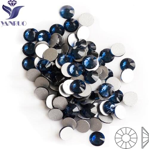 2058NoHF Montana Nail art Non Hotfix Crystals Flat back Rhinestones Finding Rhinestones Glitter Gems for Nail Decoration