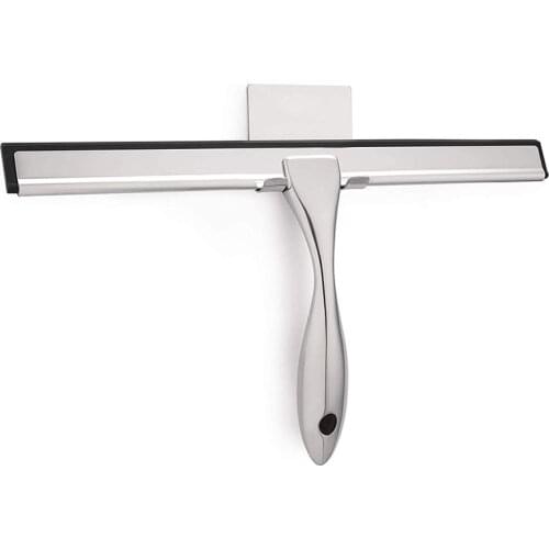 All-Purpose Shower Squeegee for Shower Doors, Bathroom, Window and Car Glass - Stainless Steel, 10 Inches