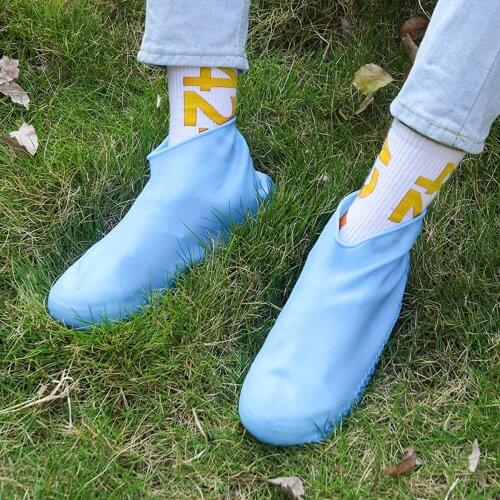 Waterproof Shoe Covers Protectors Silicone Rain Boots Protective Shoes Pocketable Outdoor Street Rainy Overshoes Unisex S/M/L