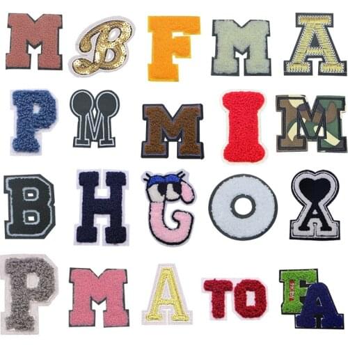 1PCS A 3D Towel English Letters Custom Combination Patch Clothing Embroidery Decal Children DIY Clothing Name Accessories Badge