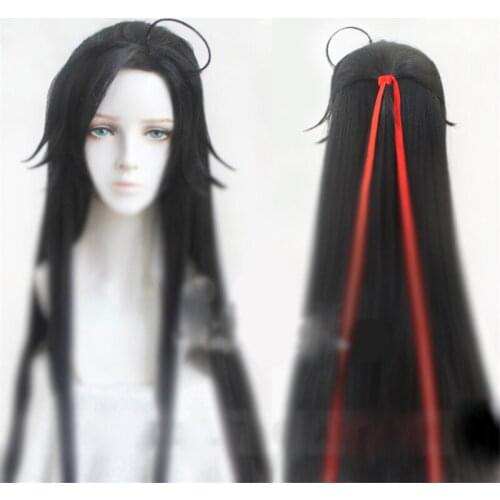 1pcs Grandmaster of Demonic Cultivation Wei Wuxian Wig Synthetic Hair Cosplay Ancient Costume Prop Decor for Men Boy