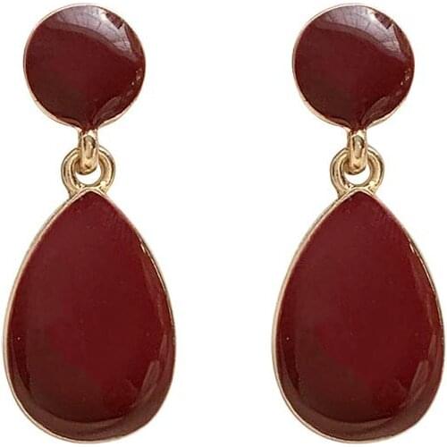 10 pair / lot fashion jewelry metal enamel roud waterdrop earring