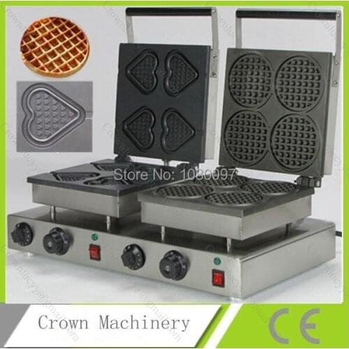 110V 220V Heart and round Automatic stick waffle maker machine Baker
