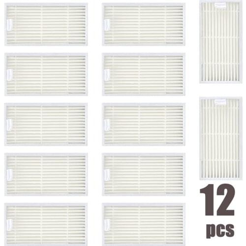 12pcs Vacuum Cleaner Filter HEPA Filter for ECOVACS CR130 cr120 CEN540 CEN250 ML009 for CHUWI V3 iLife X5 V5 V3+ V5PRO