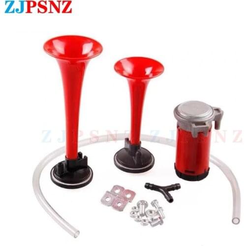 12V Powerful And Durable 135dB Super Loud Dual Tone Air Horn Sets Trumpet With Compressor Speaker For Motorcycle Car Boat Truck