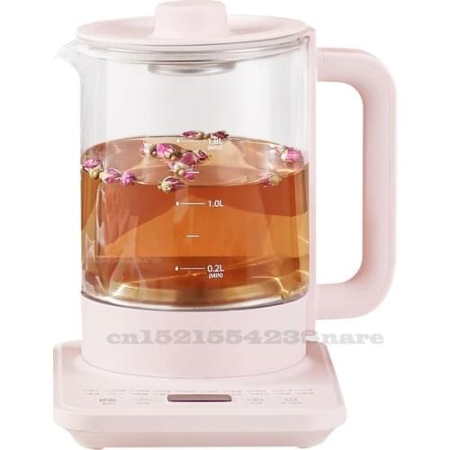 220V/800W Health Pot High Borosilicate Glass Kettle Multi-function Soup Dessert Porridge Pot Automatic Mini Warm Teapot