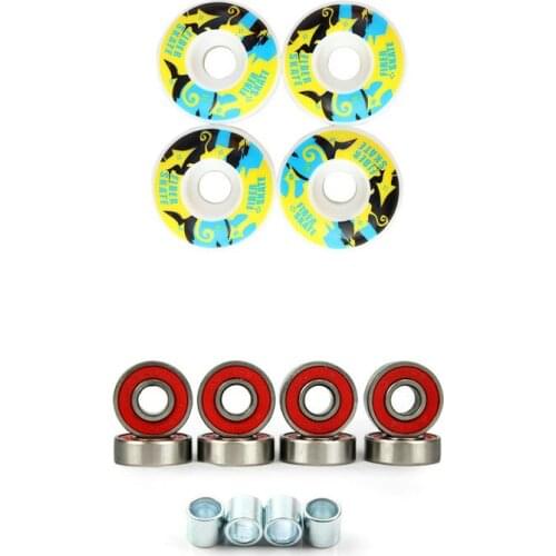 4Pcs 52mm*30mm Skateboard Wheels PU Skateboard Parts logo Wheels 100A High-Density