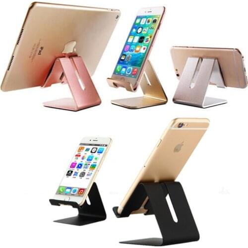 Aluminum Metal Desk Stand holder For iPhone XS MAX Samsung iPad Phone Tablet Flexible Universal Portable Phone Holder Bracket