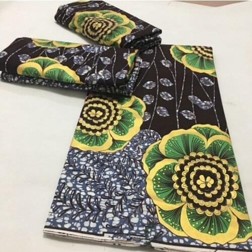 Ankara African Wax Print Fabric Real Veritable Wax 100% Cotton 6 Yards Diy Sewing nigerian fabric for african dress yellow