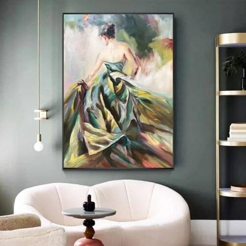 Large Size 100% Handpainted No Frame Sexy Woman Abstract Modern Painting Hand Made Oil Paintings On Canvas Wall Art Pictures