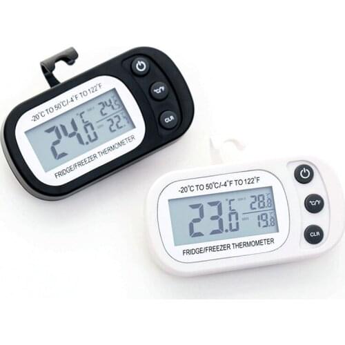 Mini Digital Electronic Fridge Frost Freezer Room LCD Refrigerator Thermometer Meter With Hook Hanging Household New