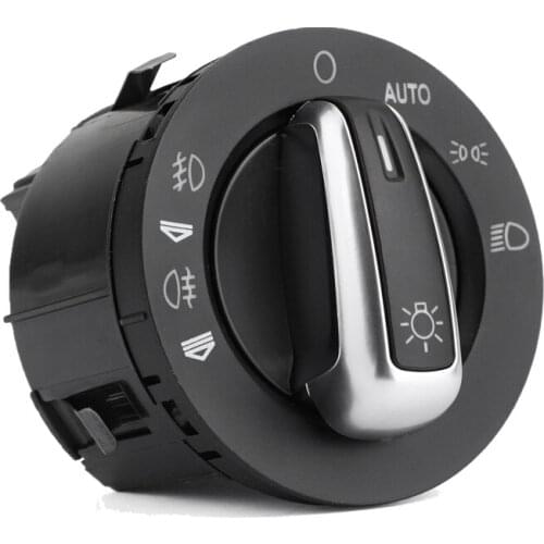 Chrome Auto Headlight Fog Light Control Knob Switch for A6 S6 C6 Allroad 2004-2011 Q7 2006-2015 4F1941531E