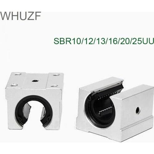 Linear Guides 1/2/4PCS SBR12UU SBR16UU SBR20UU SBR25UU SBR13UU Linear Ball Bearing Block Open Type CNC Router SBR Linear Guide