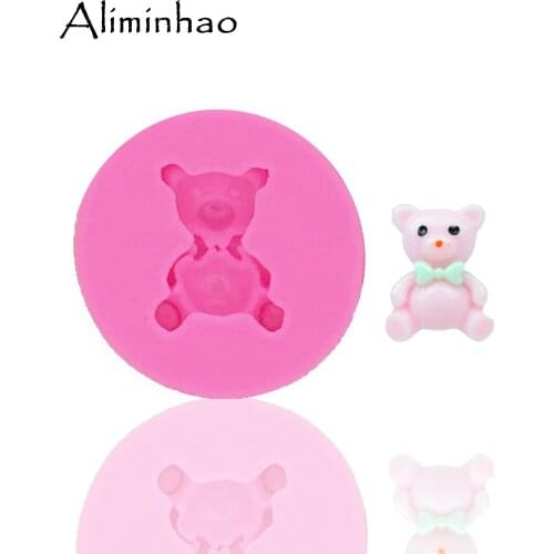 B0222 Mini bear shape for Resin Clay cake dessert Sugarcraft Silicone mould chocolate fondant cake decorating tools