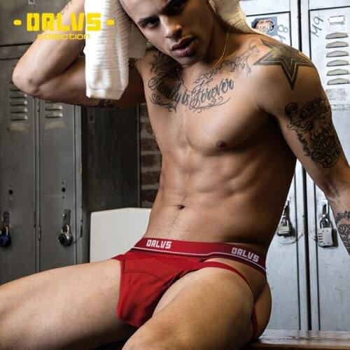 New Arrival Sexy Men Jockstrap Independent Codpice Men Underwear Cotton Male Panties Breathable Men Thong G-String Cueca