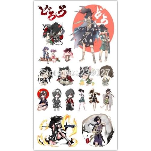 30 Sheets/Lot DORORO Tattoo Stickers Children Tattoos Paper For Kids Body Gift