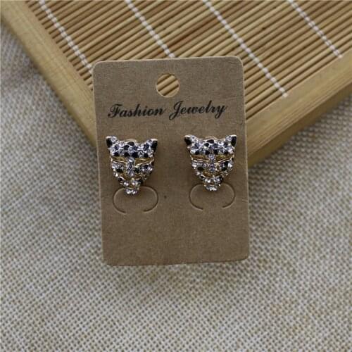 New Japanese and Korean style creativity Leopard head Personality wild fashion exquisite earrings