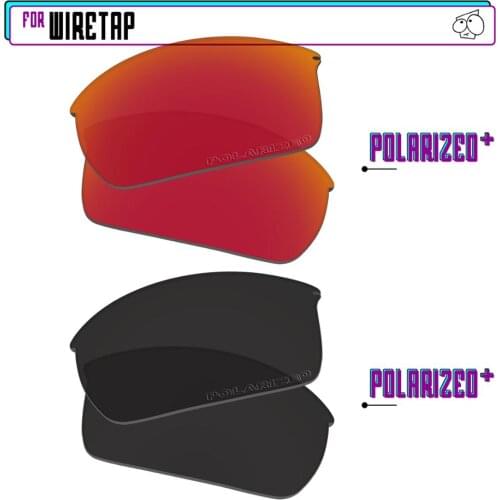 EZReplace Polarized Replacement Lenses for - Oakley WireTap Sunglasses - BlackPPlus-RedPPlus