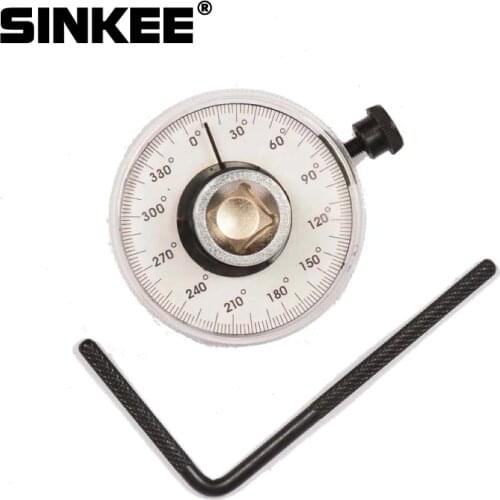 360 Degree 1/2" Drive Adjustable Torque Angle Gauge Meter Angle Rotation Measurer Tool Wrench Auto Repair Check Meter SK1049