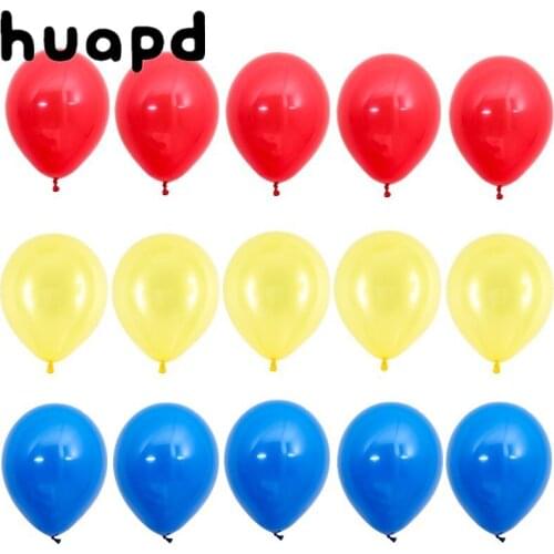 15pcs/lot 10 Inch Thickening Red Blue Yellow Latex Balloons Kids Adult Birthday Party Decoration Wedding Child Party Balloon