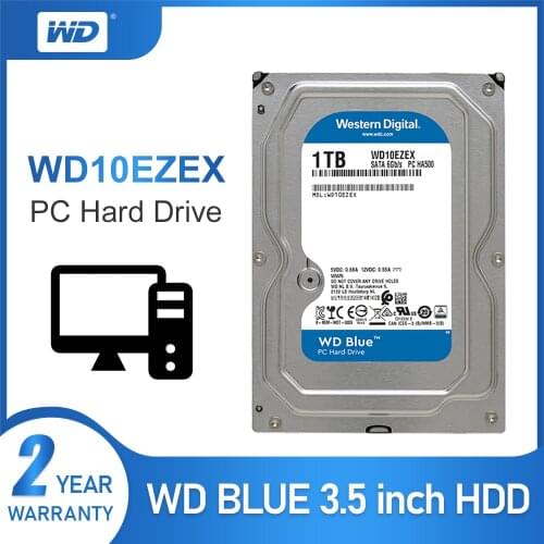 WD Blue 1TB 3.5" Desktop HDD SATA 6 GB/s Internal hard disk 64M 7200PPM hard drive Desktop hdd for PC WD10EZEX