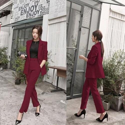 2 piece set women Suit female 2020 spring and summer Ms. new Slim fashion elegant small suit jacket + casual temperament sets