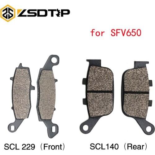 ZSDTRP SFV650 Semi-metal Motorcycle Front and Rear Brake Pads For Suzuki SFV650 2009-2014