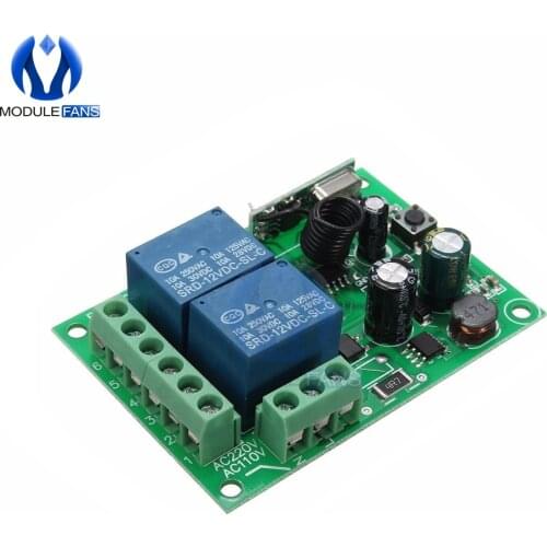 315MHz 315 MHZ 10A AC 220V 2 Channel Wireless RF Relay Remote Control Controller Switch Receiver Module Board 2CH 2 Way