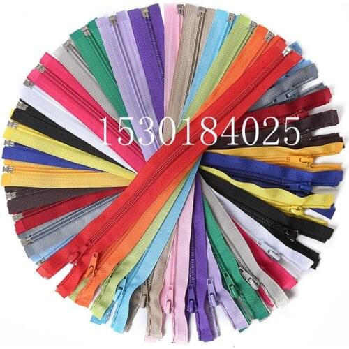 20-80pcs #5 Open-End 28 Inch ( 70cm ) Nylon Coil Zippers for Sewing Nylon Zippers Bulk 20 Colors