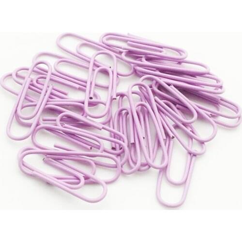 200pcs Pink Mini Paperclips Office Simple Easy Plain Paper Clips 29mm School Stationery Supplies Accessories OPP Bag Package