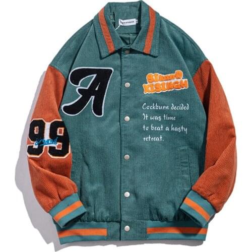 Hip Hop Baseball Jackets Letters Embroidery Patchwork Bomber Fashion College Unisex Loose Streetwear Harajuku Jacket Coat Autumn