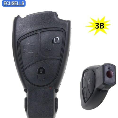 3 Button New Smart Car Key Housing Remote Key Shell Case Cover Fob for Mercedes Benz C E B S Class CL CLS CLK ML SLK (No Blade)