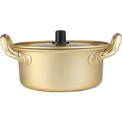 Ramen Noodle Pot Aluminum Cookware Stockpot with Lid Egg Soup Pot Cooking Tool