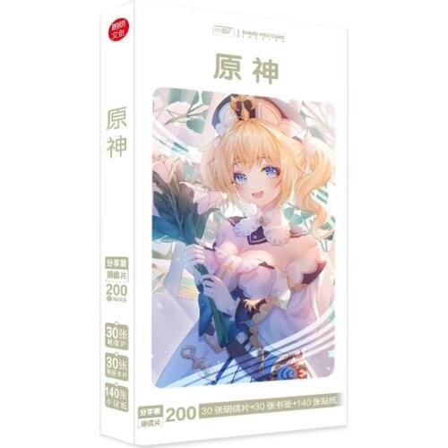 Chinese Game Genshin Impact Yuan Shen Around Postcard Present Sticker Collection Card Zhong Li Da Da Li Ya