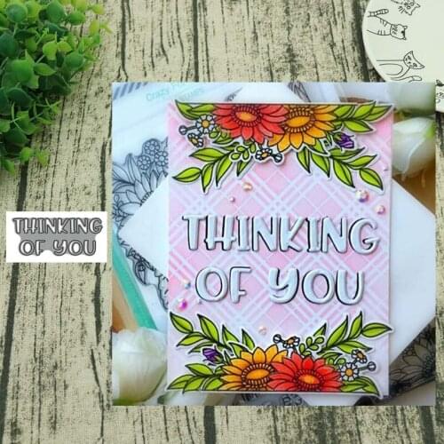 Metal cutting dies thinking of you letter cut die mold decoration Scrapbook paper craft knife mould blade punch stencils die