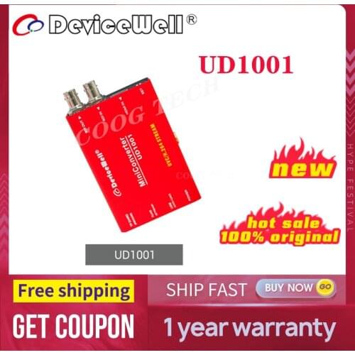 DeviceWell UD1001 SDI In to SDI Out TF Card Upgrade 1080P UVC UAC USB 5V Computers Mobilphone Stream New Video Mini Converter