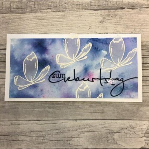 Mmao Crafts Metal Steel Cutting Dies cut die German birthday letter Stencil For DIY Scrapbooking Paper/photo Cards Embossing Die