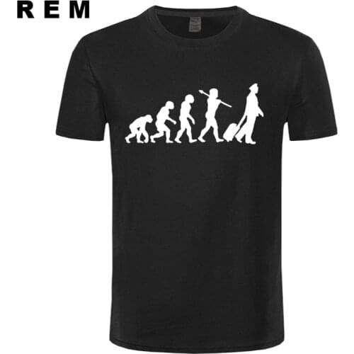 Top quality COTTON o neck heisenberg men tshirt short sleeve print casual Evolution Of The Pilot print T shirt for men